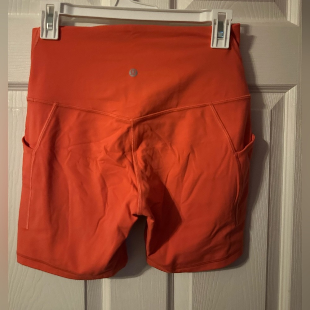 lululemon athletica Orange Athletic Shorts